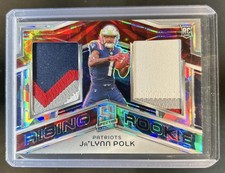2024 Panini Spectra Ja'Lynn Polk Rising Rookie Materials RC Patch Astral #/40