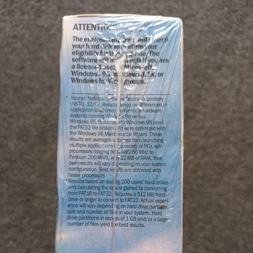 Microsoft Windows 98 Second Edition Upgrade, Big Box Edition, CD ROM with Key - Image 4 of 4