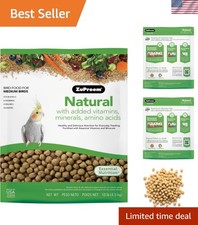 10 lb Natural Bird Food Pellets - Fortified Nutrition for Cockatiels  Lovebirds