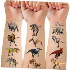 50 PCS Dinosaur Temporary Tattoos for Kids Birthday Party Favors Dinosuar