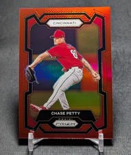 Chase Petty Red Holo /299 Rookie RC 2024 Panini Prizm Card #2 Cincinnati Reds. rookie card picture