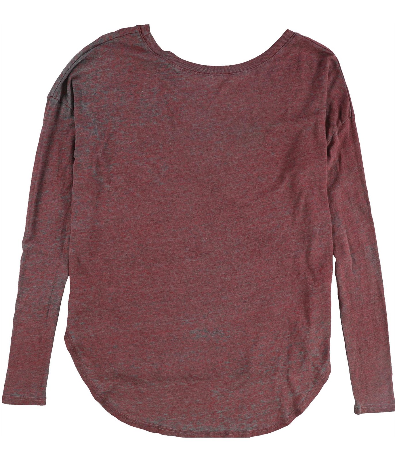 Tags Weekly Womens Solid Basic T-Shirt, redgray, L - image 2