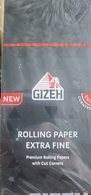 GIZEH BLACK EXTRA FINE 50s REGULAR SIZE PAPERS FULL BOX OF 50 BOOKLETS