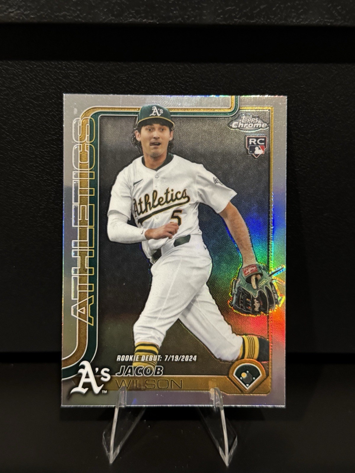 2025 Topps Chrome Update Jacob Wilson Rookie Debut Refractor Rookie Card #USC150