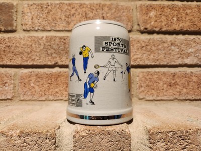 1970 Ramstein Germany Air Force Base Octoberfest Stoneware Beer Stein Sports
