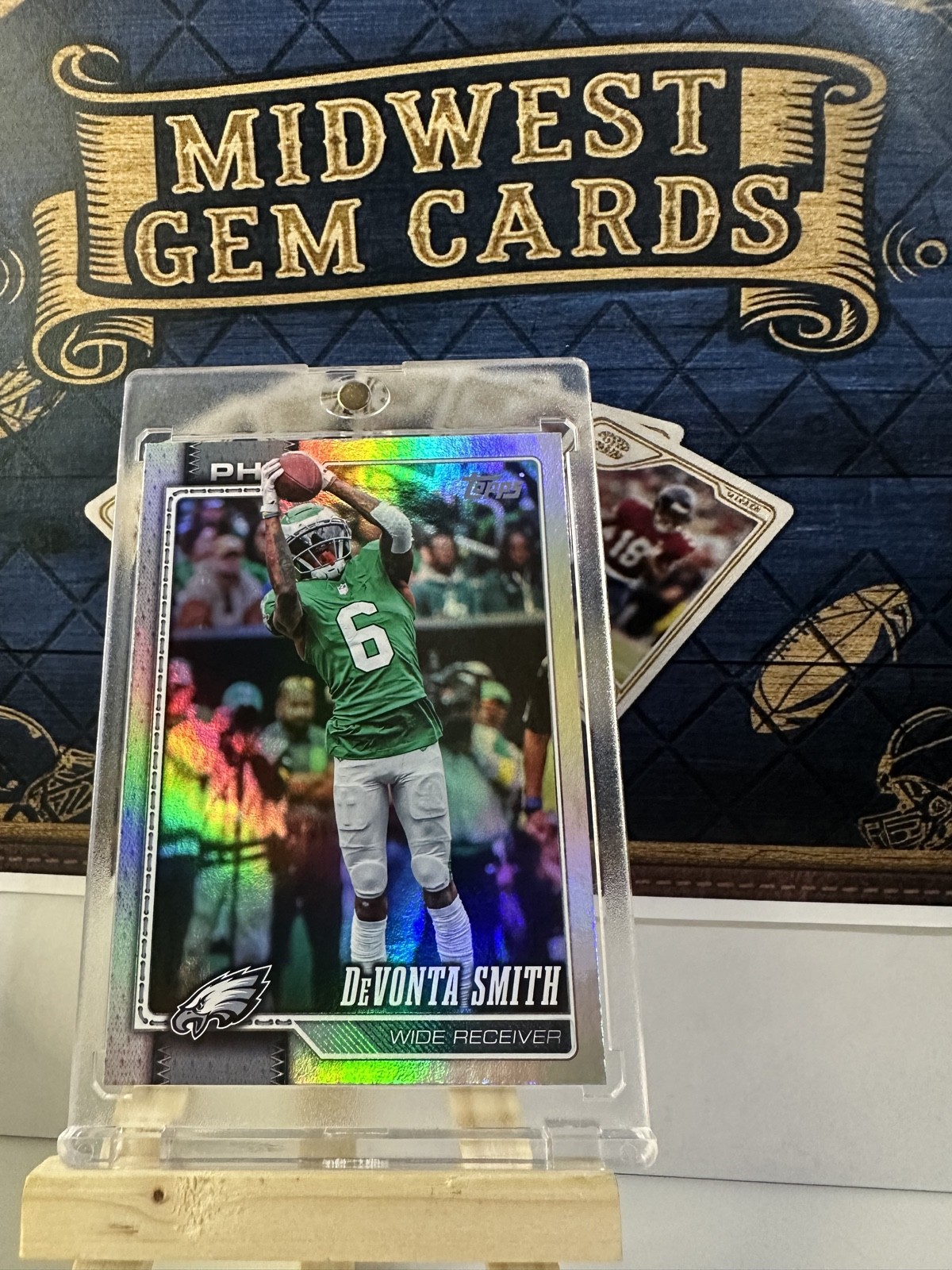 🔥2026 Topps Flagship Rainbow Holo Foil Devonta Smith Philadelphia Eagles #165🔥