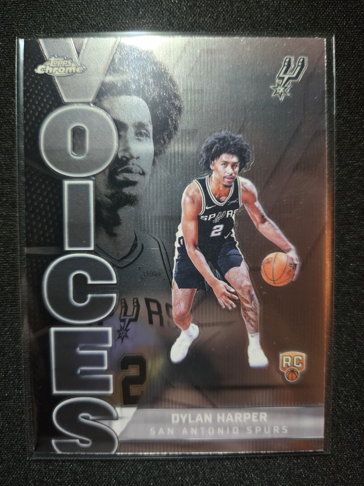 Dylan HARPER 2025-26 Topps Chrome Basketball Voices #VS-7 RC Spurs
