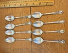 Sterling Silver Lunt Set of 8 Demitasse Spoons American Victorian 1941