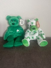 Ty Beanie Babies Lot of 2 with Tags - The Irish Bears Erin and Clover