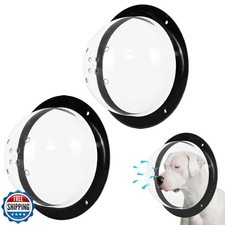 CAWUWE 2 Pack Dog Fence Window with Air Holes Clear Pet Bubble View Dome Door