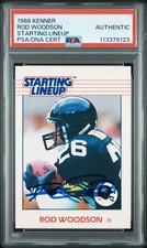 1988 Kenner Rod Woodson SIGNED Starting Lineup RC Rookie Card PSA Autographed
