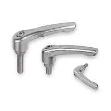 KIPP K0124.2A4X40 SS Adj Handle,3/8-16,Ext,1.57,2.93,3.25 3DGX7