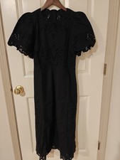 Sea NY Gianna Lace-Trimmed Embroidered Dress