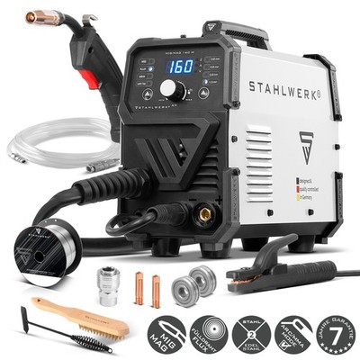 STAHLWERK Schweißgerät 5 in 1 Kombi MIG/MAG 160 M IGBT   ARC/MMA, Lift TIG, FLUX