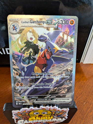 Pokemon Cynthia's Garchomp ex 232/182 SIR Full Art Holo EN SV10 Destined