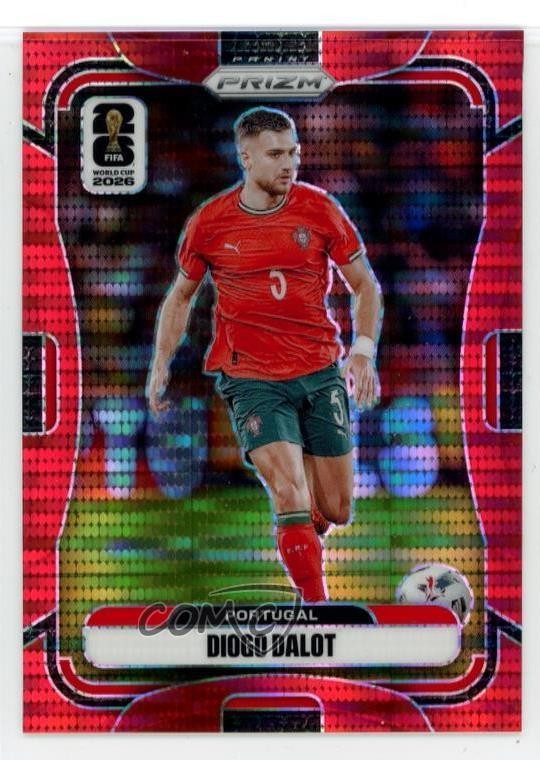 2026 Panini Prizm FIFA World Cup Preferred Red Prizm /75 Diogo Dalot #361 1wp4