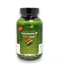 Irwin Naturals Optimum-Strength Testost Vitamin UP Pro-Grow 60 Liquid gels