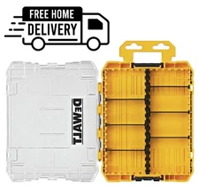 DEWALT Tool Box, Tough Case Organizer, Medium, 8-Compartments, for Small Tools