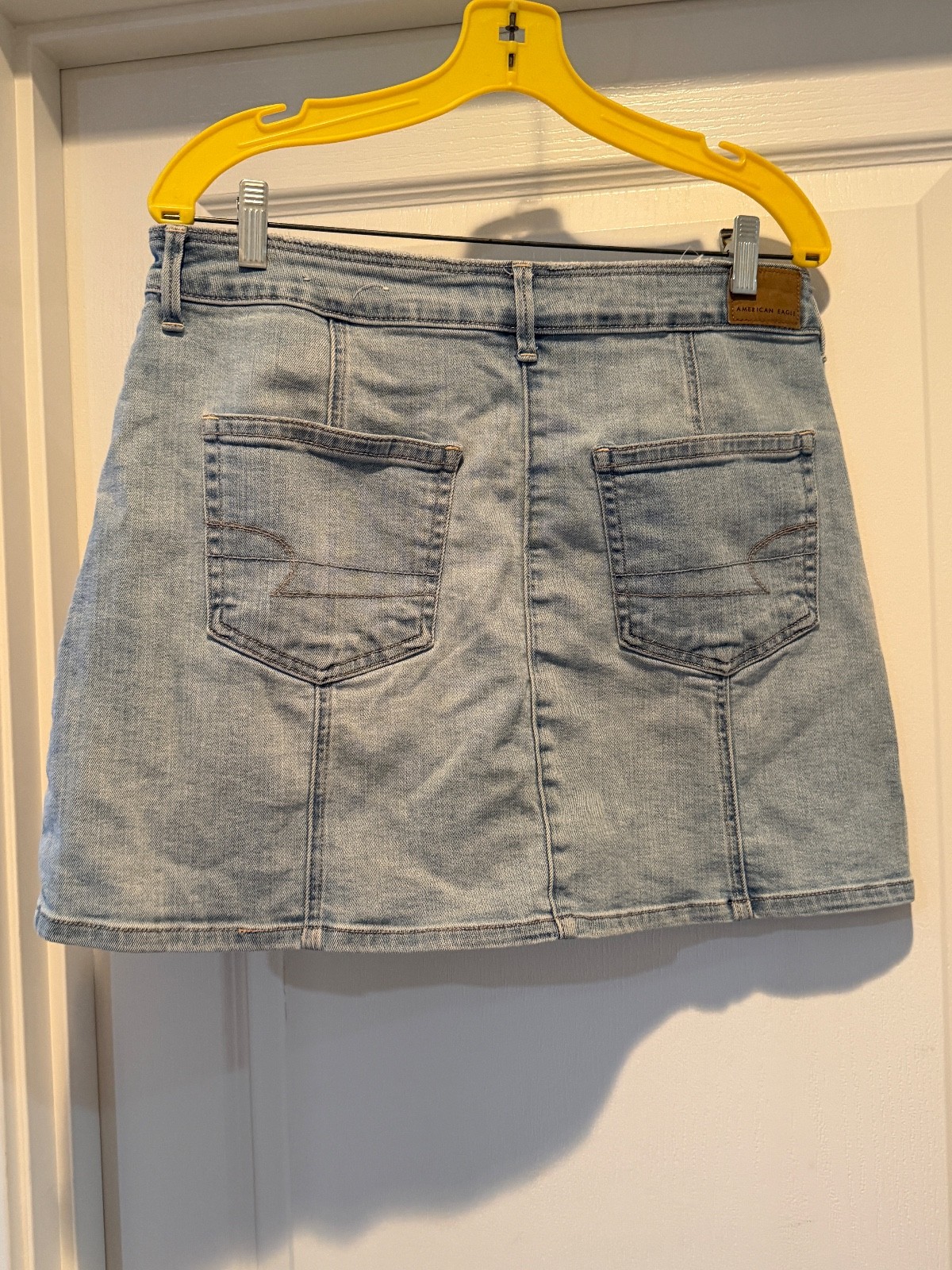 American Eagle Super Stretch Button Front Blue De… - image 3