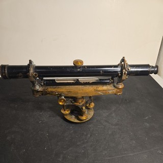 Buff & Buff Antique Surveyors Transit w/ Wood Dovetailed Case