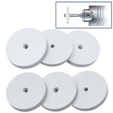 Silicone Square Edge Wheels White Coarse Jewelry Polishing EVE Germany Pack 6