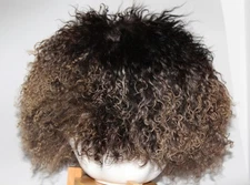 Brown Genuine Handmade Goat Papakha hat Caucasus Mountain man Army,Wool Georgian