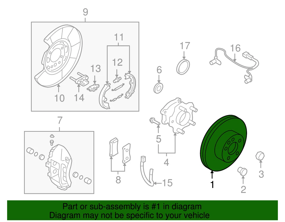 Подлинный Nissan 2009-2024 Nissan GT-R - задний роторный дисковый тормоз 43206-KJ10A - Изображение 2 из 2
