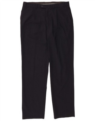 Marks & Spencer Herren Pegged Anzughose W36 L33 Navy Blau Polyester AG04