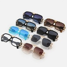 New fashion retro sunglasses big frame men's punk sunglasses UV400 protection