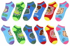 Disney Toy Story Character Faces No-Show Ankle Socks 6 Pair Pack