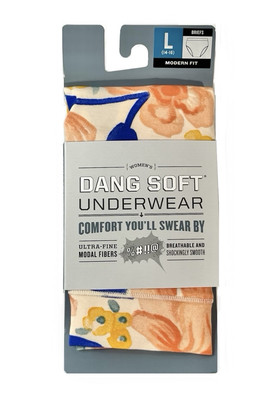 Duluth Women's Dang Soft Underwear Modern Briefs/Watercolor Floral Sz LG (14-16)