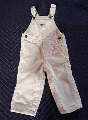 Oshkosh B Gosh Cream Corduroy Overalls Infant Size12M