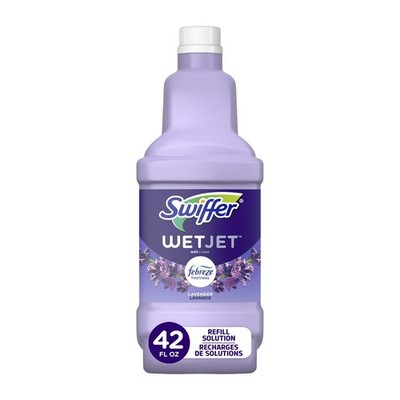 Swiffer Wet Jet Mop Refill Solution, Wood, Tile, Floor Cleaner 42.2 fl oz