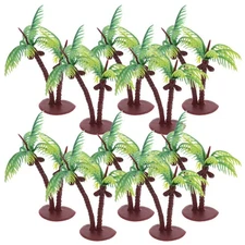 36 Pcs Mini Trees for Crafts Miniature Plants Artificial Tropical