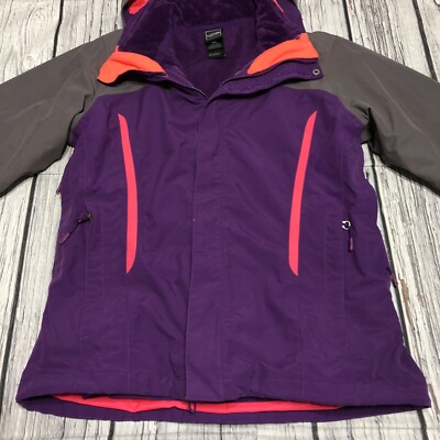 The North Face TNF Hyvent 3 In 1 Waterproof Purple Parka Coat