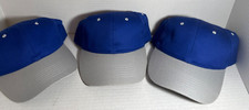 OC Sports Youth Ball Caps set of 3 Blue/Gray Adjustable Unisex - New
