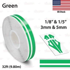 1/8" & 1/5" PIN STRIPE Car Motorcycle Truck Twin Line TAPE Vinyl Sticker GREEN
