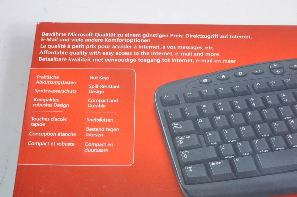 Microsoft 500 Wired PS/2 Multimedia Keyboard - Black (BOXED, BRAND NEW & SEALED) - Image 3 of 3