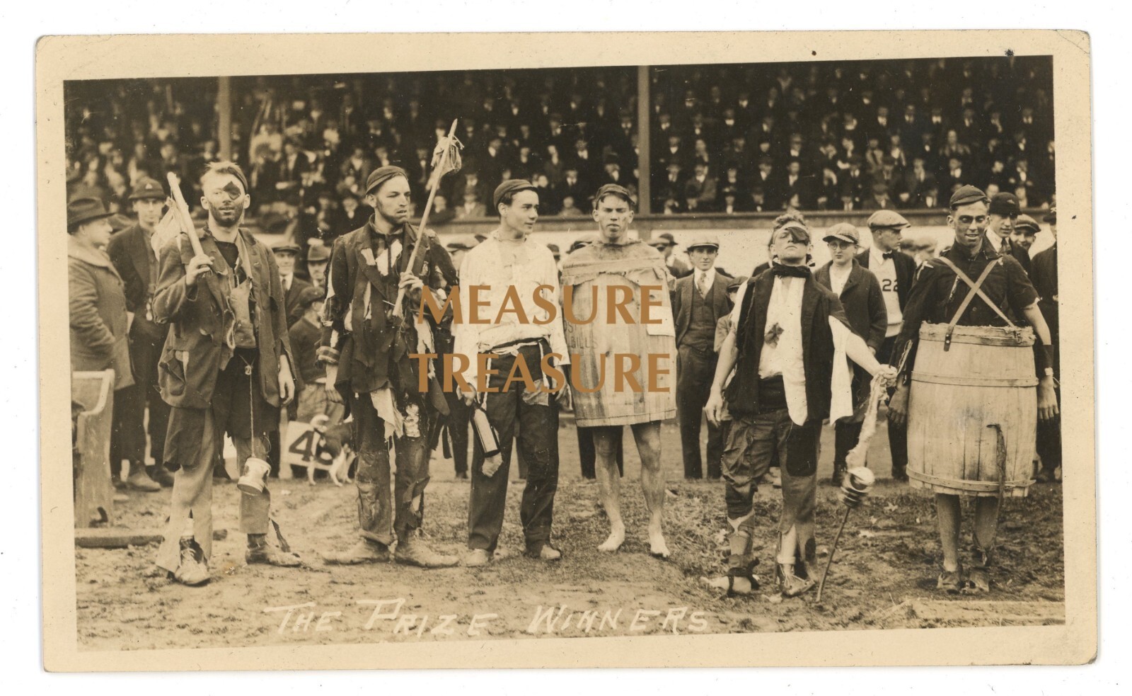 1920 PENN STATE POVERTY DAY PRIZE WINNERS HOBOS CROWDS COSTUME PHOTO