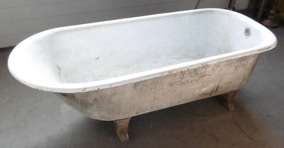 badewanne guss eisen wanne freistehend bad email emailliert alt ca 1930