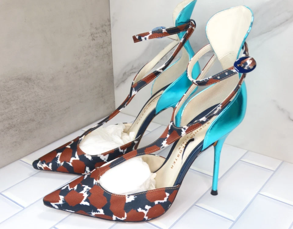 Zapatos de tacón Sophia Webster x J Crew con estampado animal correa en T 36,5 6,5 preciosos Foto 2 de 4