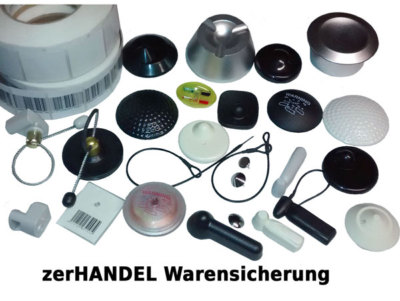 250 Stück AM 58 KHz Warensicherungsetiketten Mit Nadel – Hart, Grau, Von O&W Security Sicherungsetiketten AM 58kHz