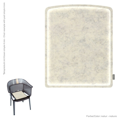 Eco Filz Kissen 23 mm geeignet für Kartell Papyrus gepolstert mit Antirutsch