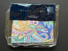 NEW RARE! 1 RALPH Lauren FLYING POINT *EURO Pillow SHAM Paisley Bright EUROPEAN