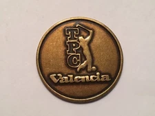Vintage Rare TPC Valencia 1" Flat Coin Style Golf Marker - A Beauty!