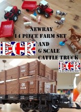 Nuovo G Scala 45mm Gauge Bestiame Camion & Newray 1:3 2 Fattoria Set 14 Pezzi