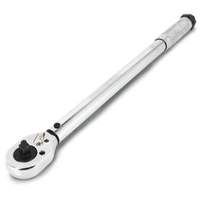 Powerbuilt Dual Drive Torque Wrench, 3/8 and 1/2 Inch Drives, 10ft Lbs, 19-in...
