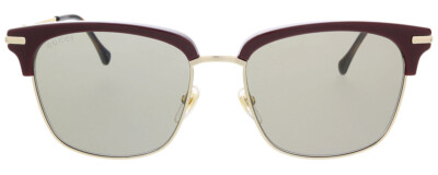 GUCCI GG0918S-003 Unisex Sunglasses Burgundy Red Gold Brown