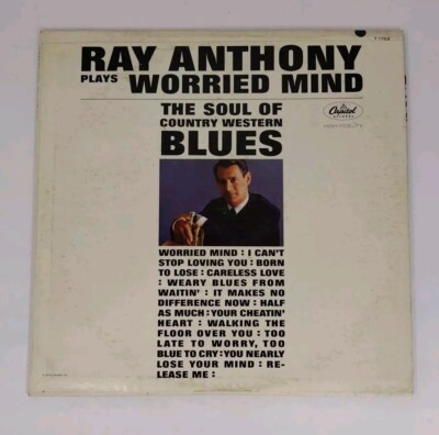 1962 Ray Anthony Worried Mind Vinyl LP 33 Capitol Records Jazz