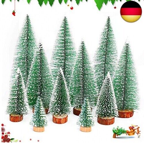 11 Stück Mini Weihnachtsbaum Künstlicher Mini Weihnachtsbaum Tannenbaum Deko M - Bild 1 von 8